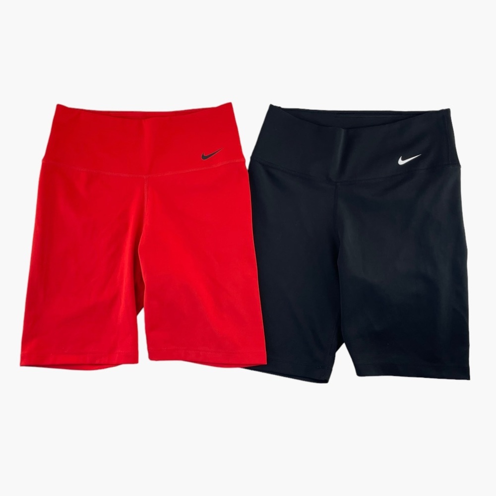 Nike Red and Black Bike‎ Shorts Set of 2